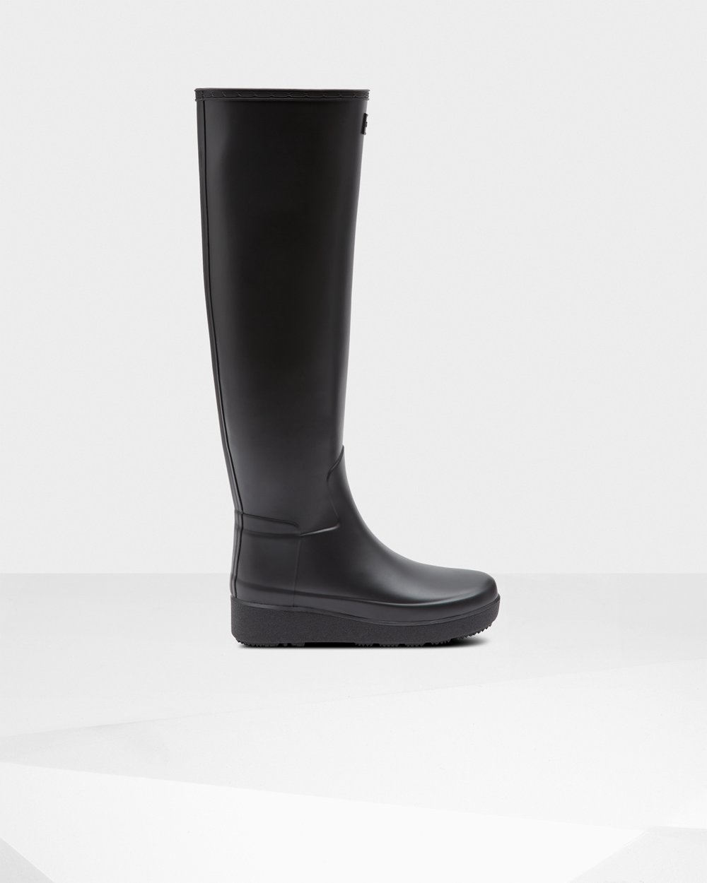 Hunter Mujer Refined Slim Fit Knee-High - Botas Creeper Negras - 659-MHAIRB